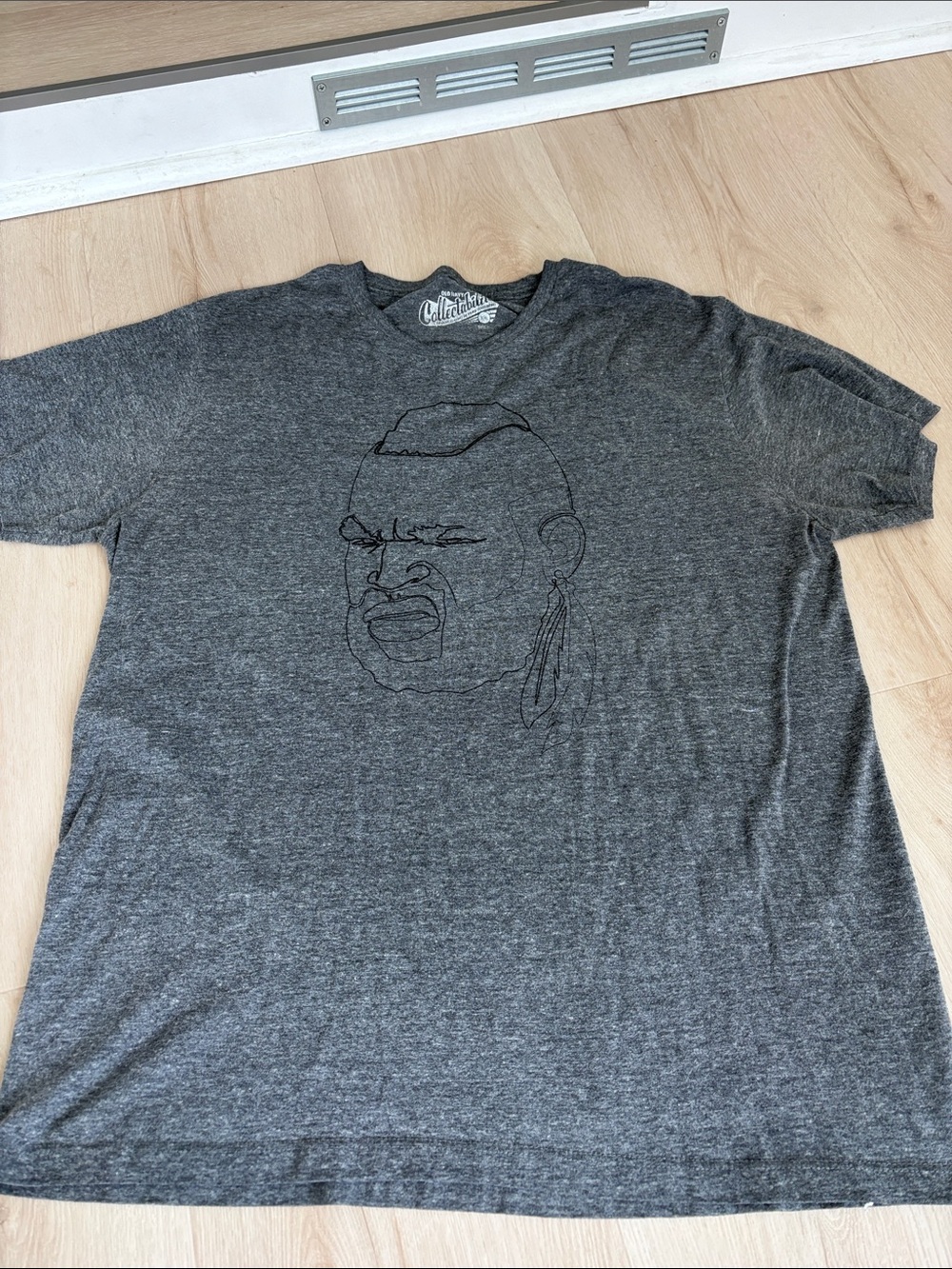 Men's Gray Graphic Tee - Mr T face